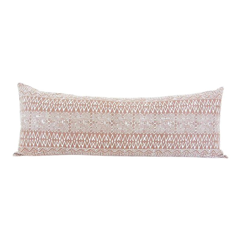 Batik Extra Long Lumbar Pillow Blush 14x36 2 Homies