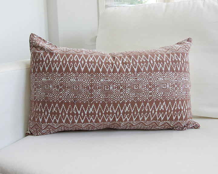 Batik Lumbar Pillow - Blush - 14x22 #1