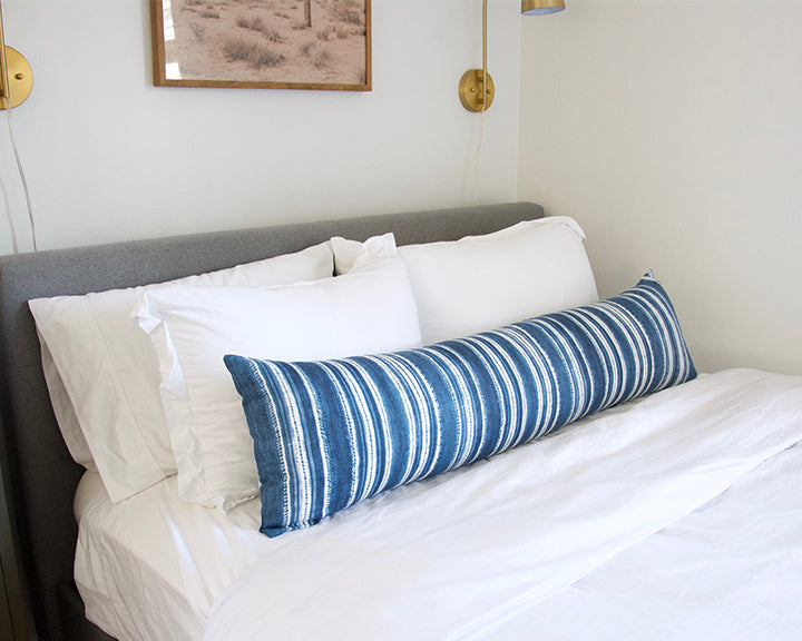 Beach House Blues Extra Long Lumbar Pillow 14x50 Homies