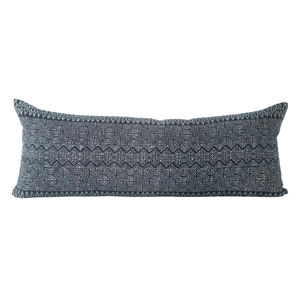 Black Sea Blue Batik pillow