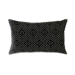 Black Woven Diamond Dash pillow