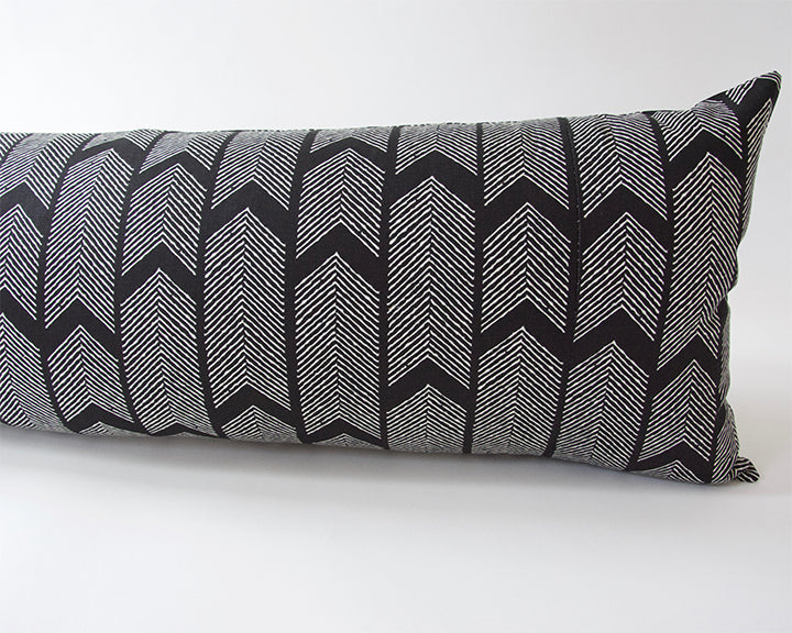Black oversized lumbar pillow 2025