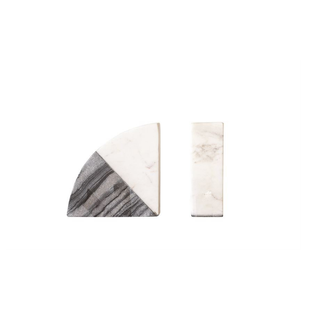 Black & White Marble Bookends pillow