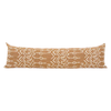Cognac Mud Cloth Pattern Extra Long Lumbar Pillow Case - 14x50 pillow