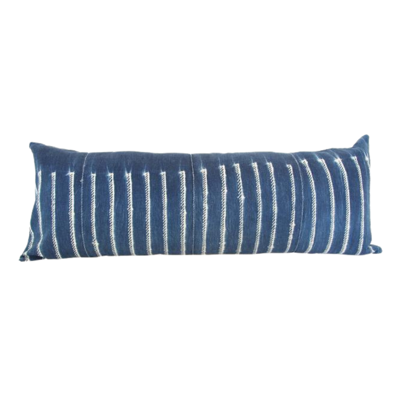 Indigo mudcloth lumbar pillow 2025