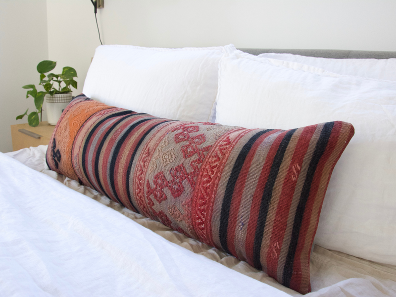Long kilim lumbar pillow sales