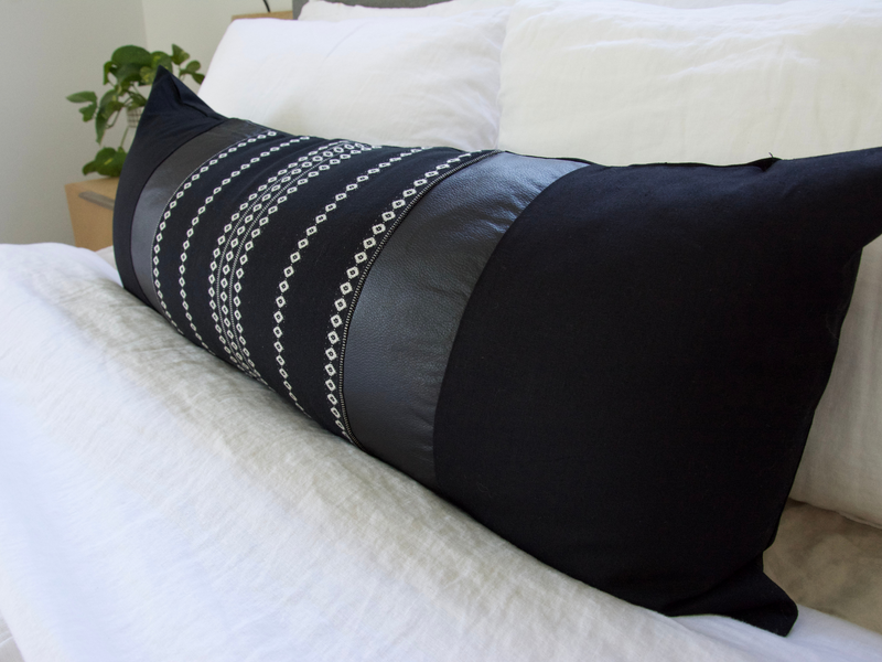 Black long pillow best sale