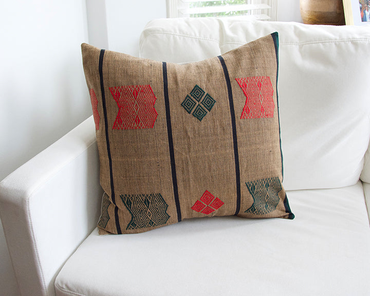 Lanu Vintage Naga Tribal pillow