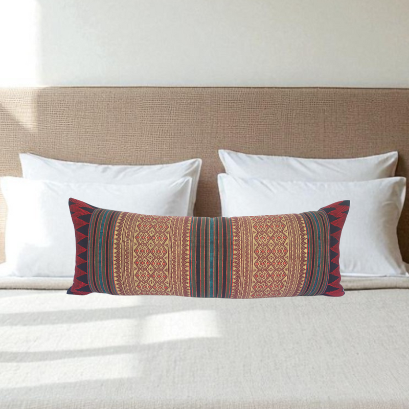 Aienla Naga Tribal Lumbar Pillow