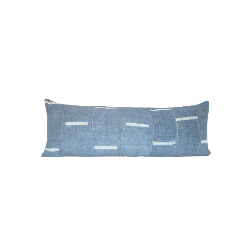 Baby Blue Dashes Mud Cloth