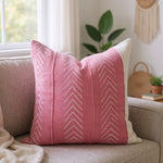 Mixed Light Pink Mud Cloth Pillow