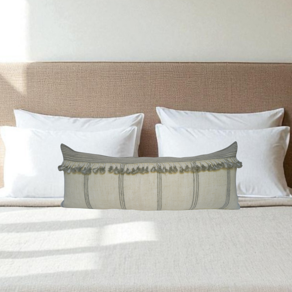 Pooja Bhujodi Fringe Lumbar Pillow