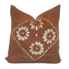 Amber Flowers Mudcloth Pillow