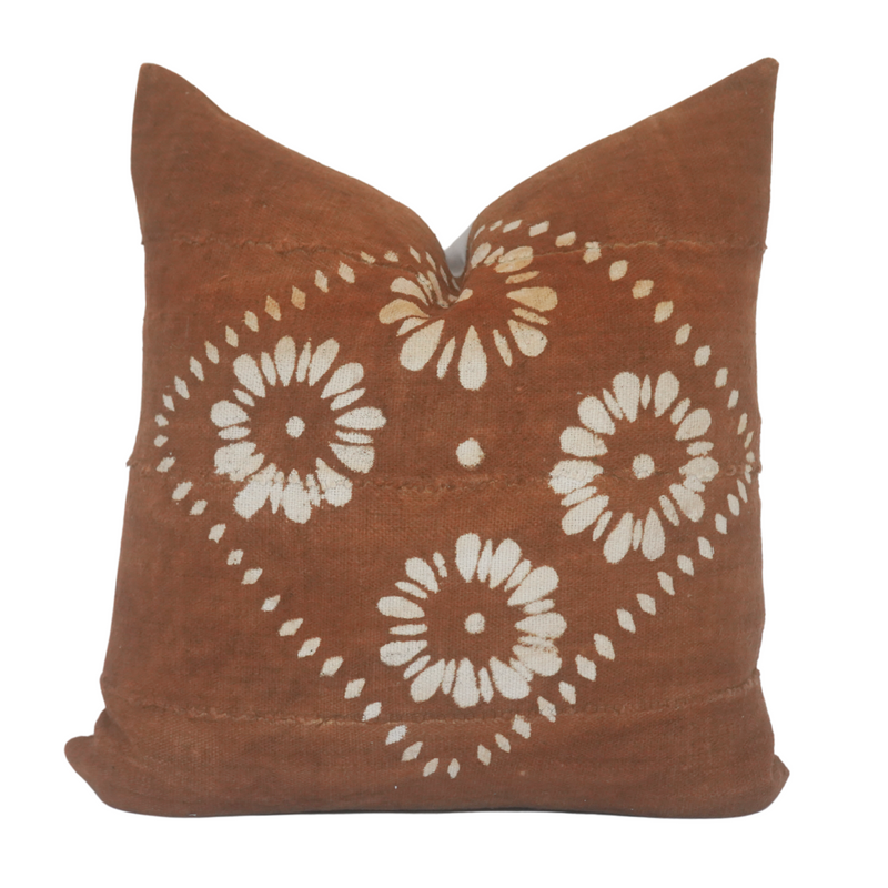 Amber Flowers Mud Cloth