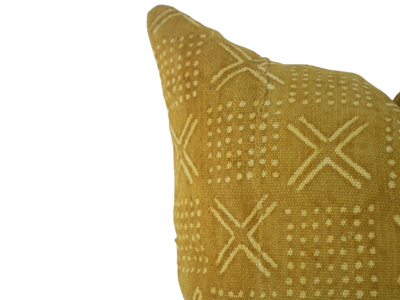 Golden Crosses and Dots Mudcloth