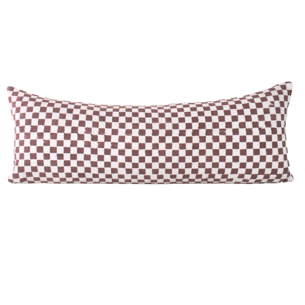 Hand Painted Checkered Mud Cloth