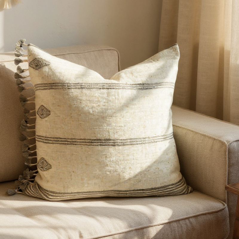 Pooja Bhujodi Left Fringe Pillow