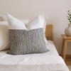 Handwoven Mixed Black and White Stripes Mayan and Mudcloth Pillow