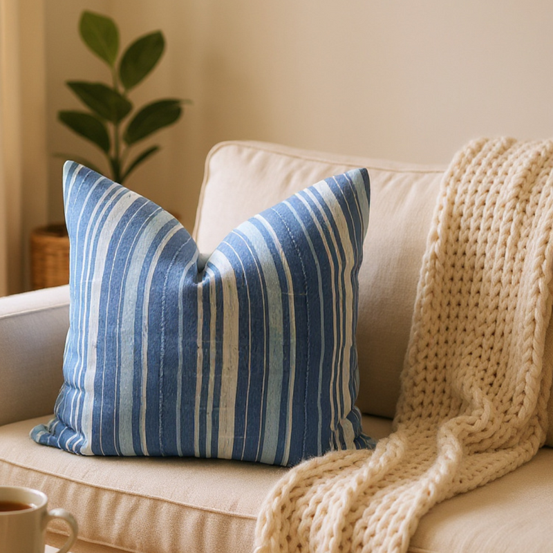 True Blue Vintage Indigo Stripes