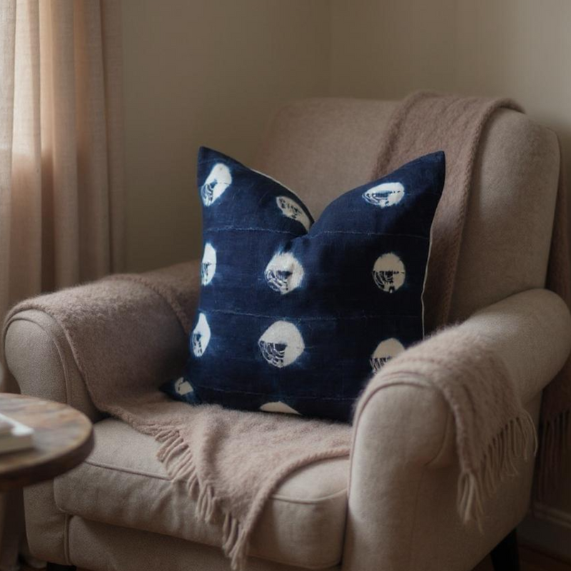 Vintage Indigo Circles