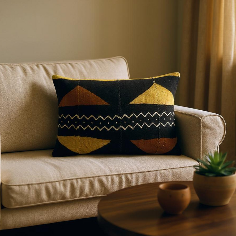 Tribal Blanket Mudcloth Lumbar no. 4