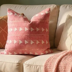 Soft Pink Triangles Mud Cloth