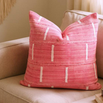 Soft Pink Dashes Mud Cloth