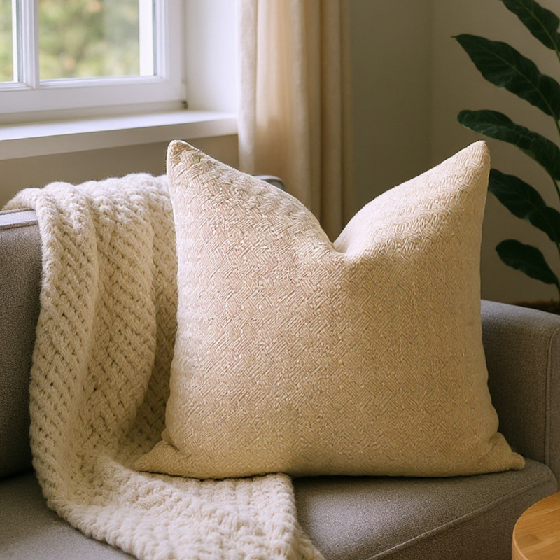 Natural Woven Herringbone