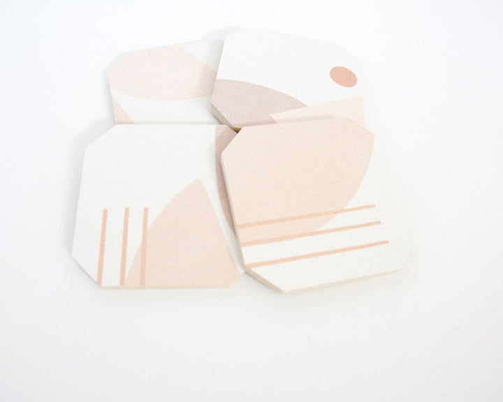 Abstract Pastels Coaster Set