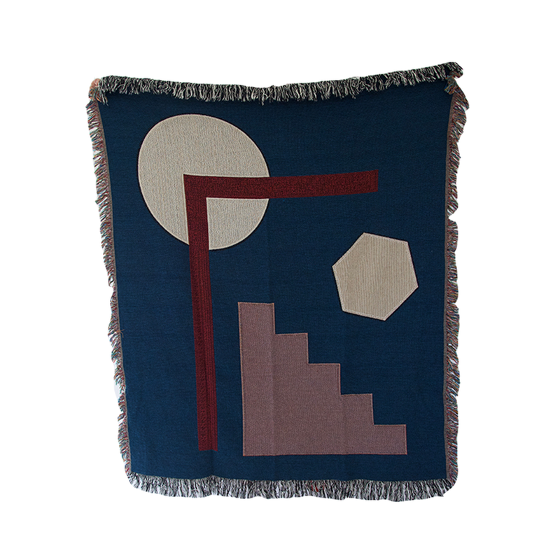 Abstract Stairway to the Moon Throw Blanket (FINAL SALE) pillow