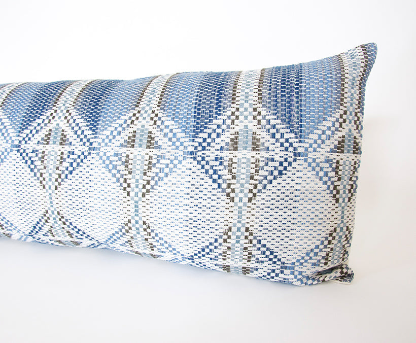 Adoette Indigo Extra Long Lumbar Pillow Case - 14x50