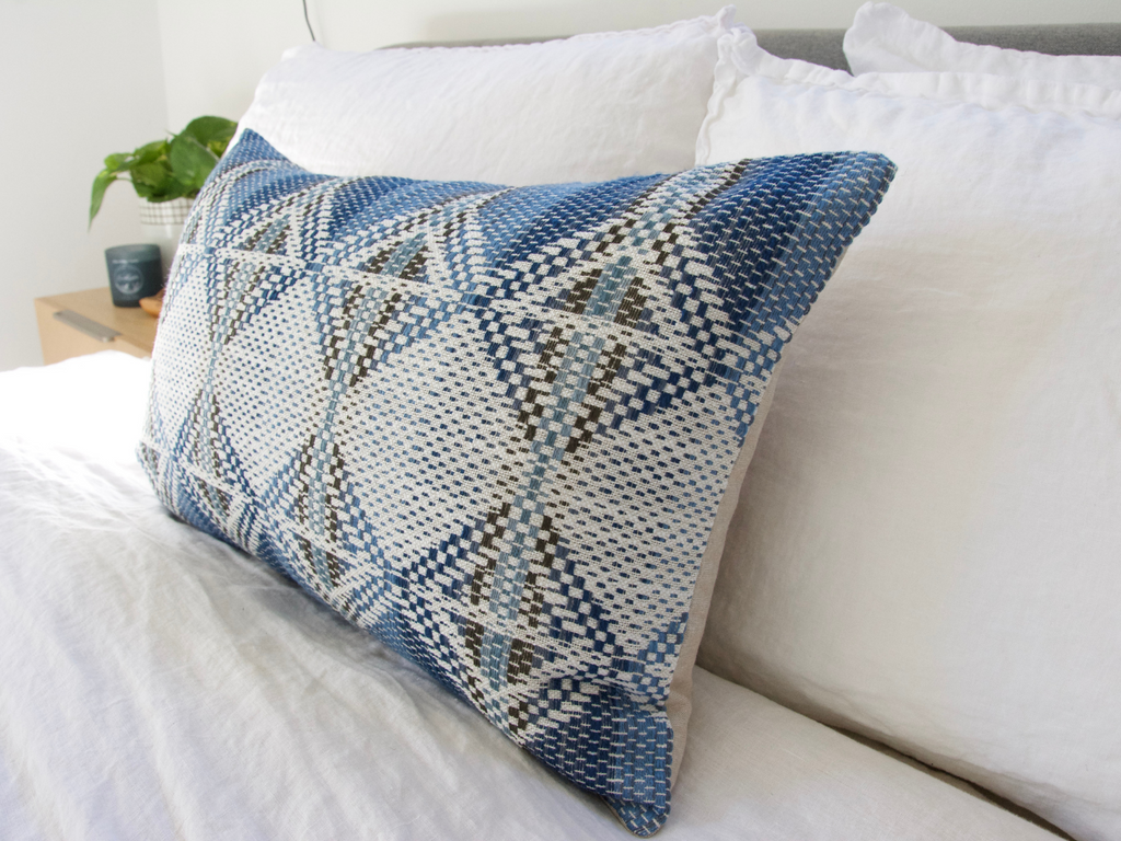 Adoette Indigo Lumbar Pillow Case - 14x22
