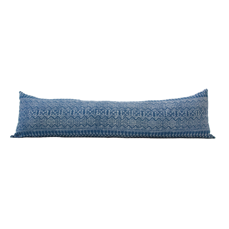 Batik Extra Long Lumbar Pillow - Blue - 14x50 pillow