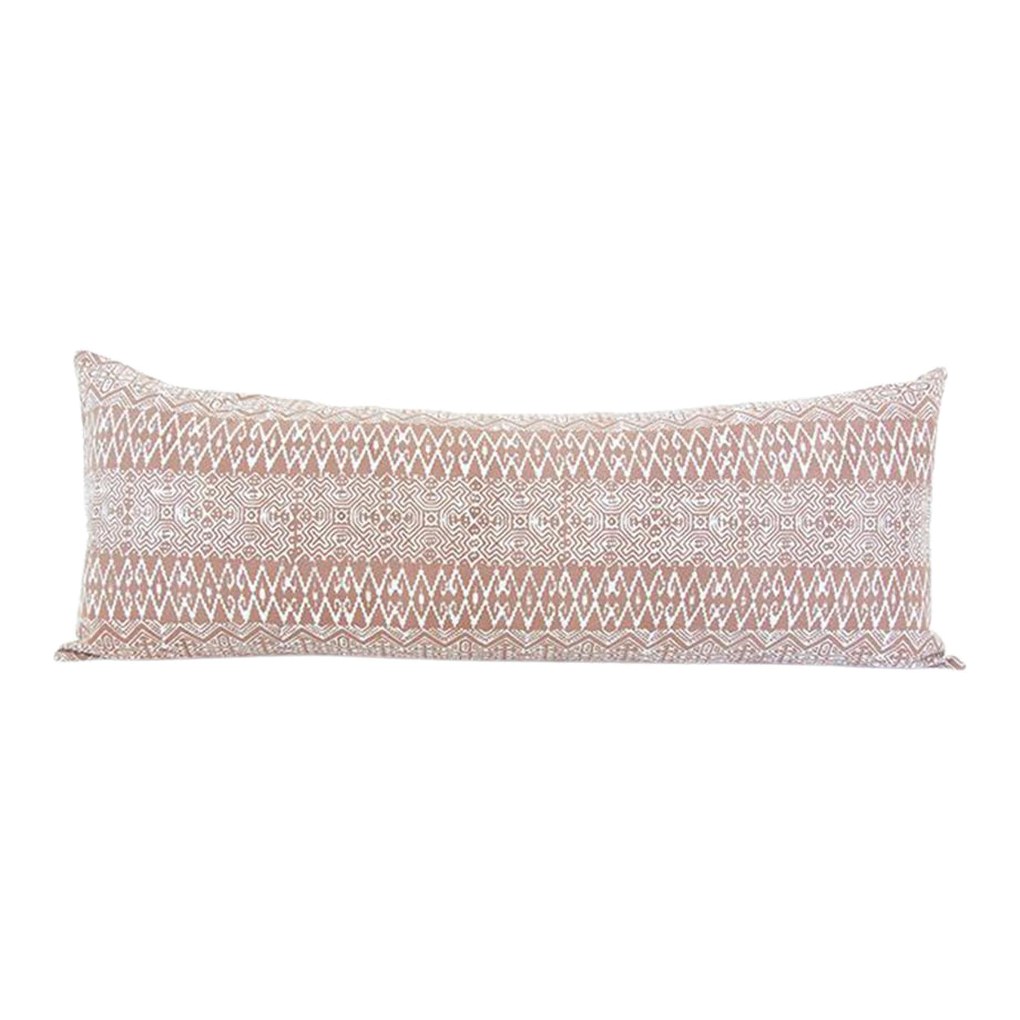 Batik Extra Long Lumbar Pillow Blush 14x36 2 Homies