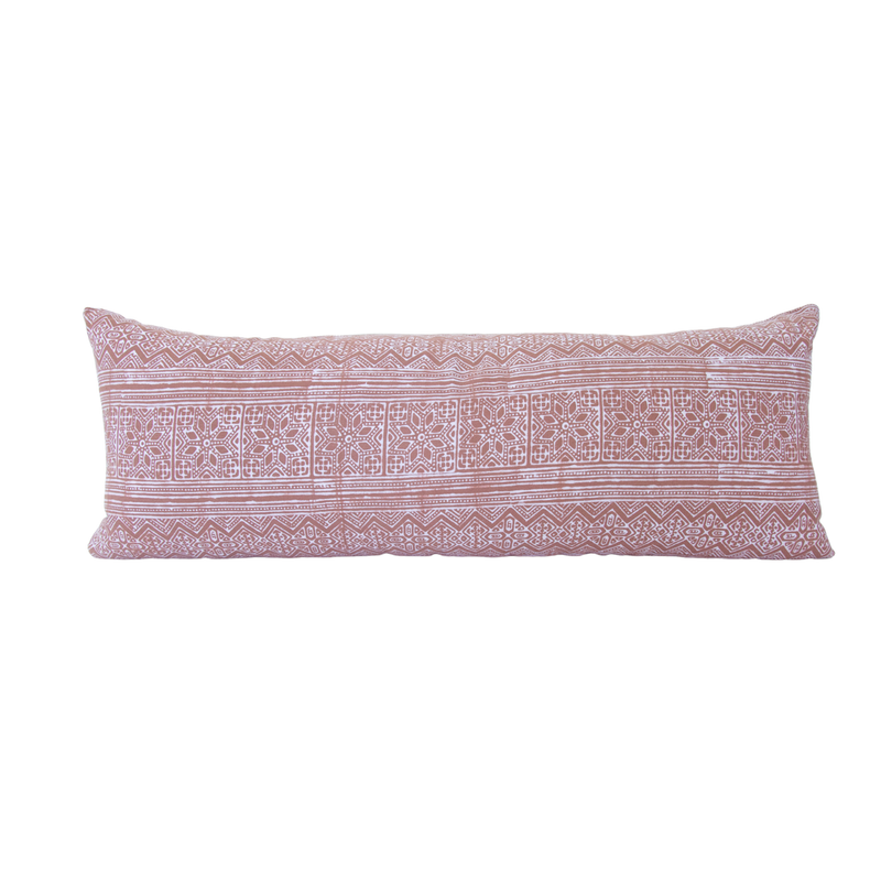Batik Extra Long Lumbar Pillow Case - Blush - 14x36 #6 pillow