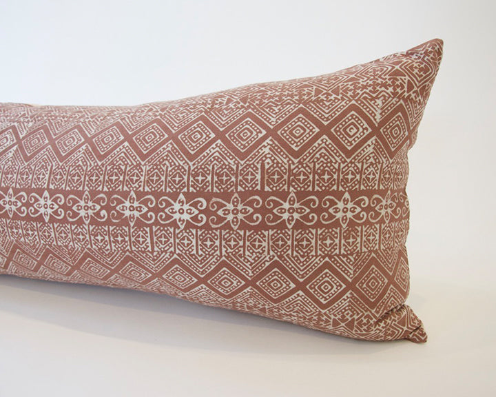 Batik Extra Long Lumbar Pillow - Blush - 14x36