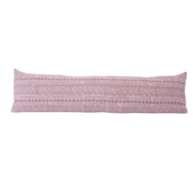 Batik Extra Long Lumbar Pillow - Blush - 14x50 pillow