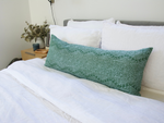 Batik Extra Long Lumbar Pillow - Green & Baby Blue - 14x36