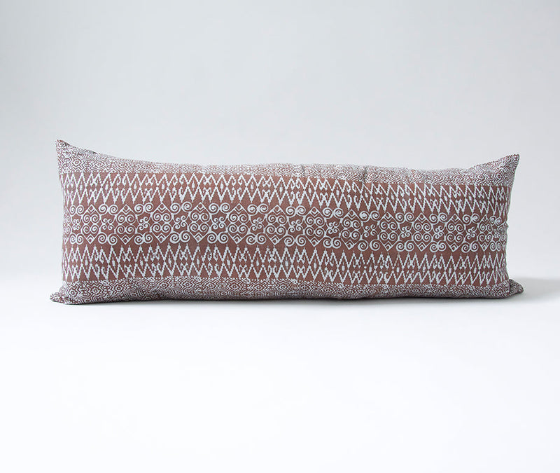 Batik Extra Long Lumbar Pillow - Mocha - 14x36 #3