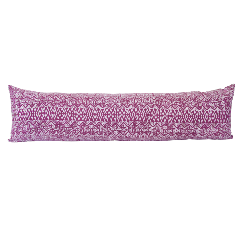 Batik Extra Long Lumbar Pillow - Pink - 14x50 pillow