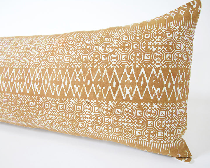Batik Extra Long Lumbar Pillow - Rust - 14x36