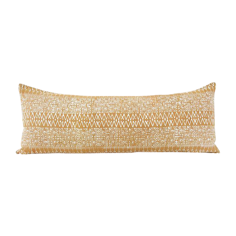 Batik Extra Long Lumbar Pillow - Rust - 14x36 pillow