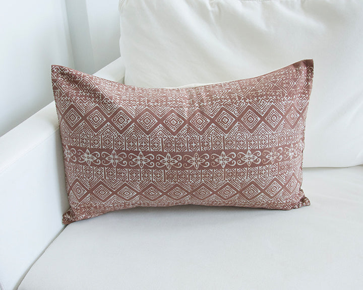 Batik Lumbar Pillow - Blush - 14x22