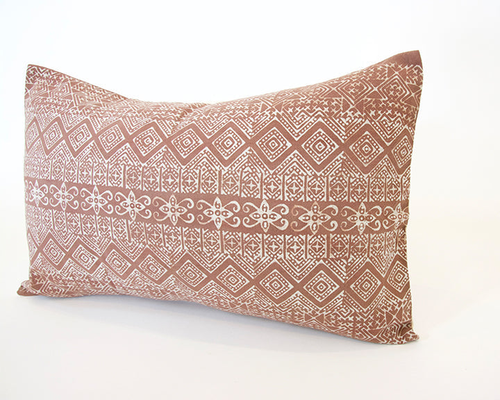 Batik Lumbar Pillow - Blush - 14x22