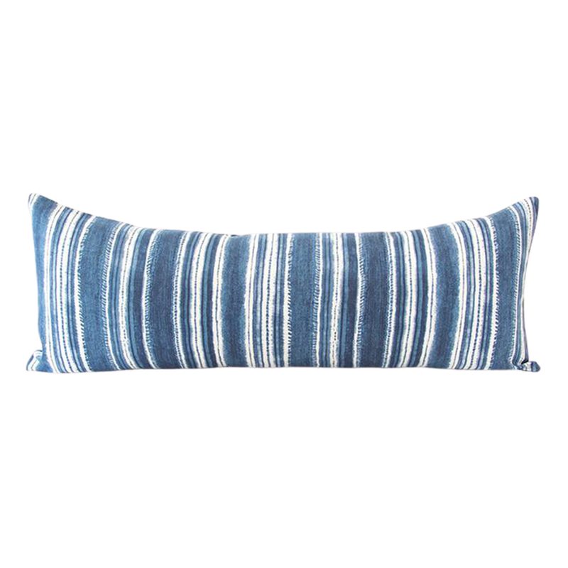 Beach House Blues Extra Long Lumbar Pillow Case - 14x36 pillow