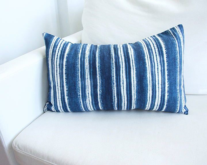 Beach House Blues Lumbar Pillow - 14x22