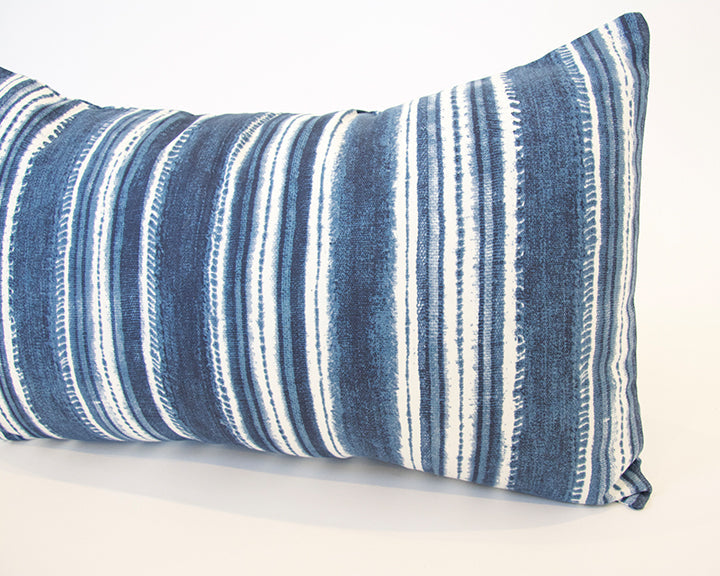 Beach House Blues Lumbar Pillow - 14x22