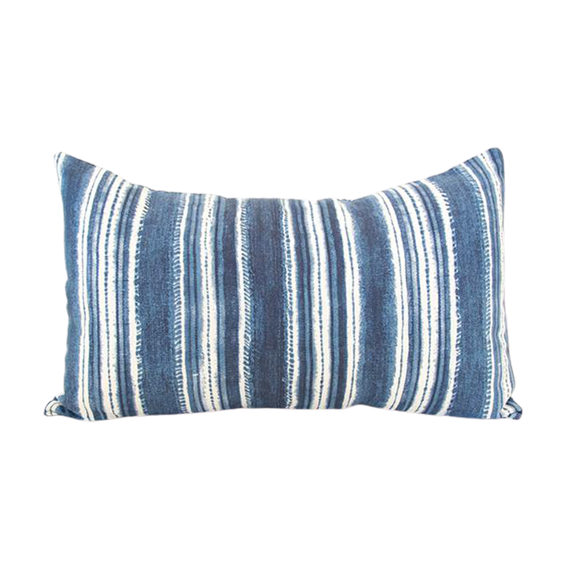 Beach House Blues Lumbar Pillow - 14x22 pillow