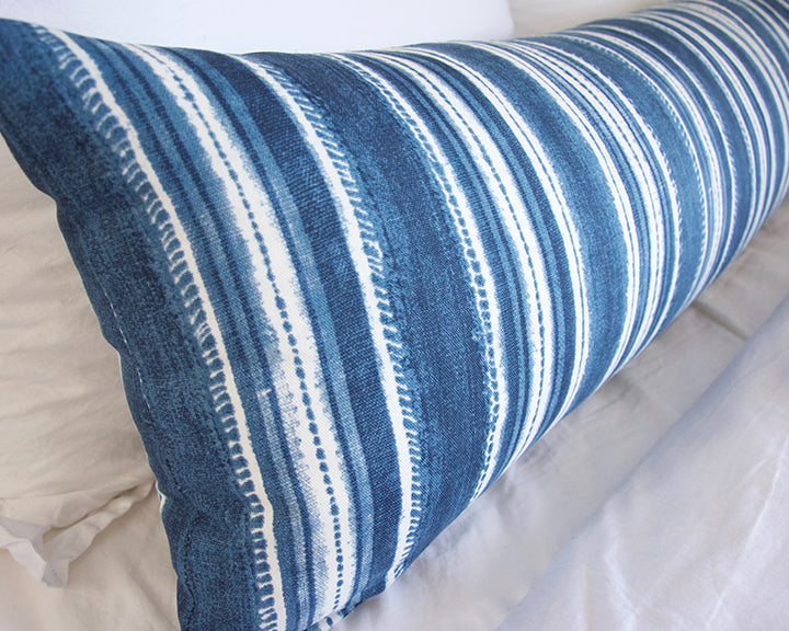 Beach House Blues Extra Long Lumbar Pillow - 14x50