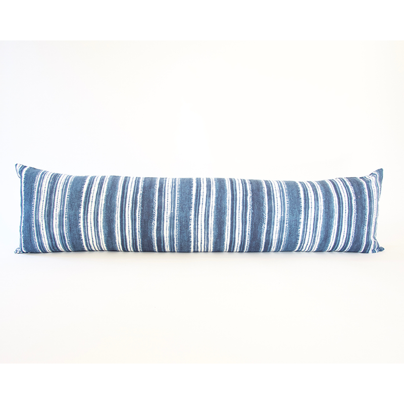 Beach House Blues Extra Long Lumbar Pillow - 14x50 pillow